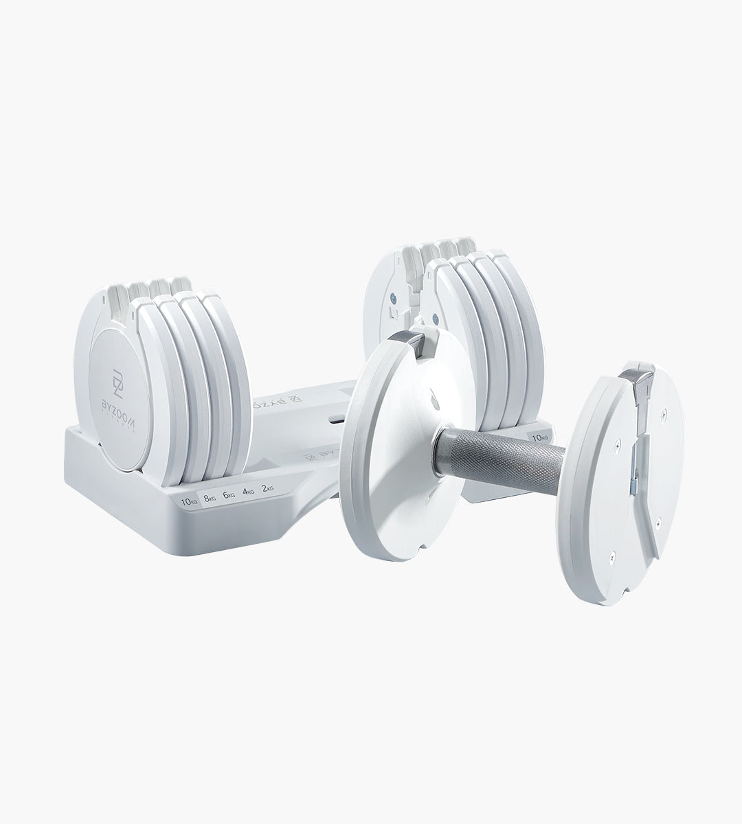 Pure Series 25LB Adjustable Dumbbell Single Unit, White – Byzoom
