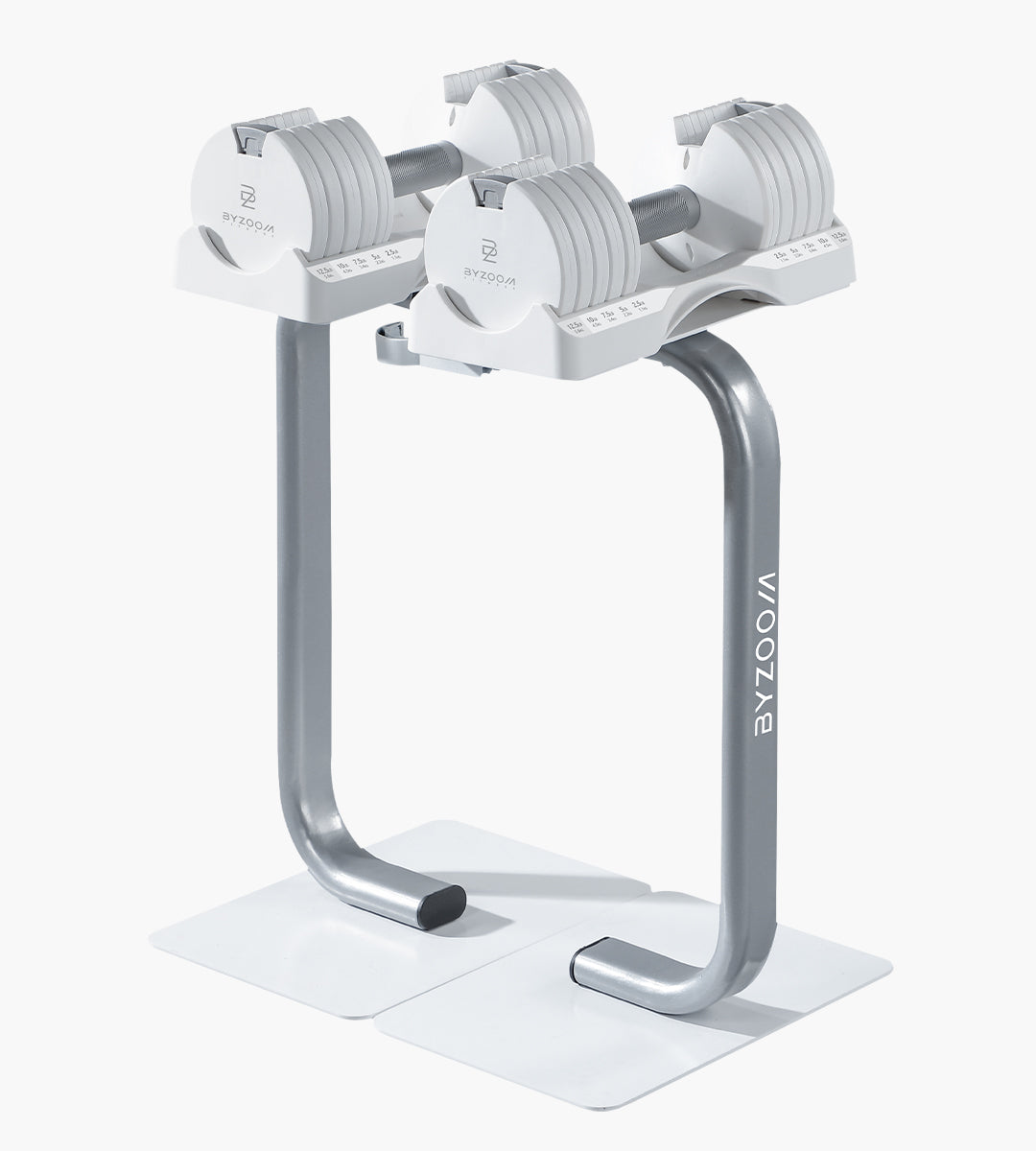 Pure Series 12.5LB Adjustable Dumbbell Pair Set of 2, White