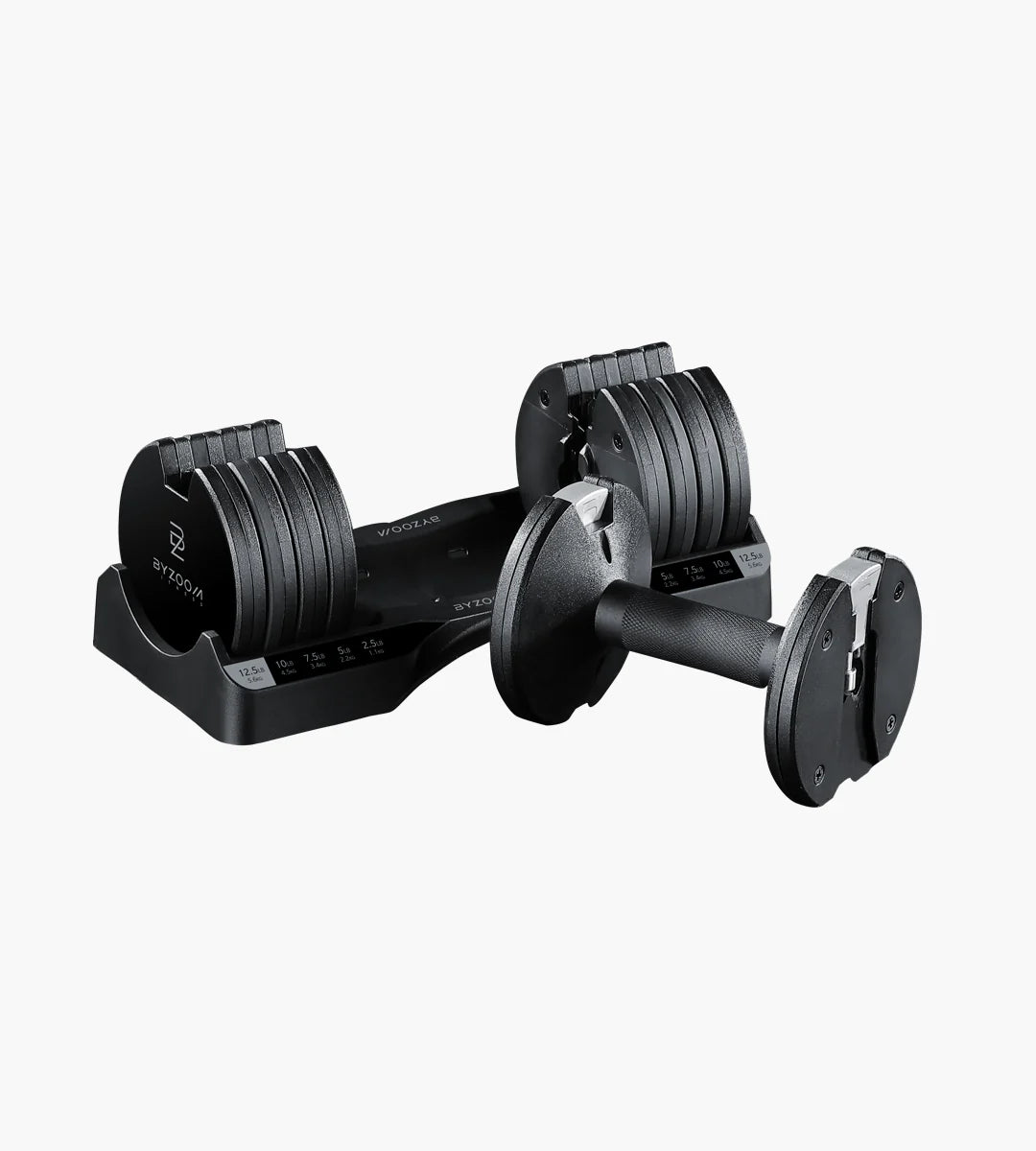 Pure Series 12.5LB Adjustable Dumbbell Pair Set of 2, Black
