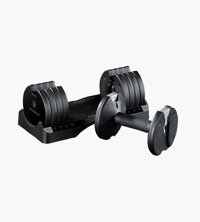 Pure Series 12.5LB Adjustable Dumbbell + Stand Bundle Set, Black