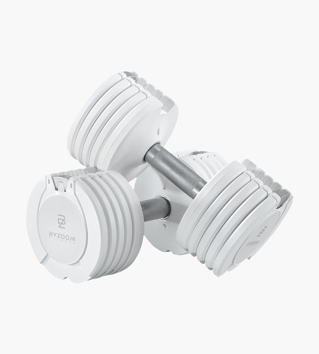 Pure Series 25LB Adjustable Dumbbell + Stand Bundle Set, White