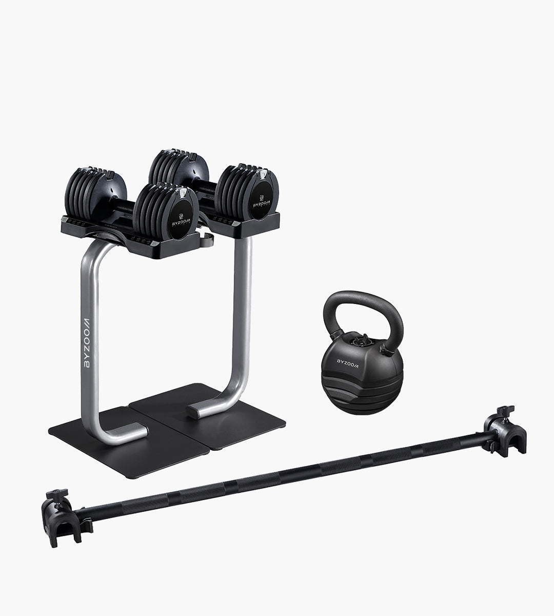 Pure Series 25LB Adjustable Dumbbell Pair Set of 2, Black