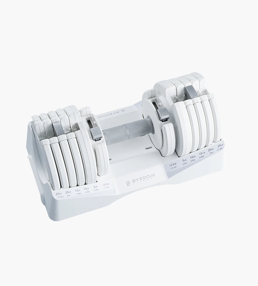 (Coming Soon) Pure Series 27.5LB Adjustable Dumbbells Single Unit, White