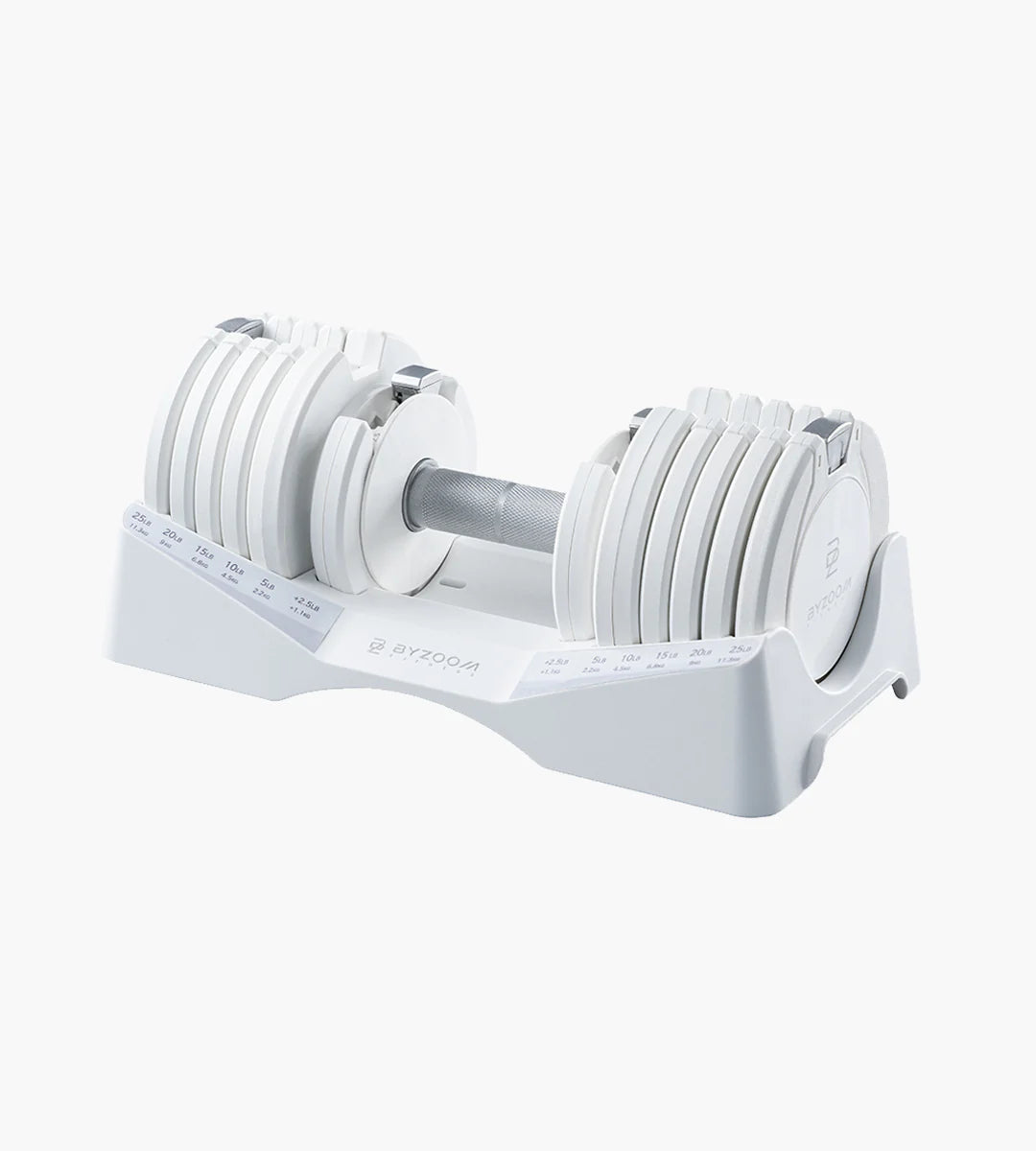 (Coming Soon) Pure Series 27.5LB Adjustable Dumbbells Single Unit, White