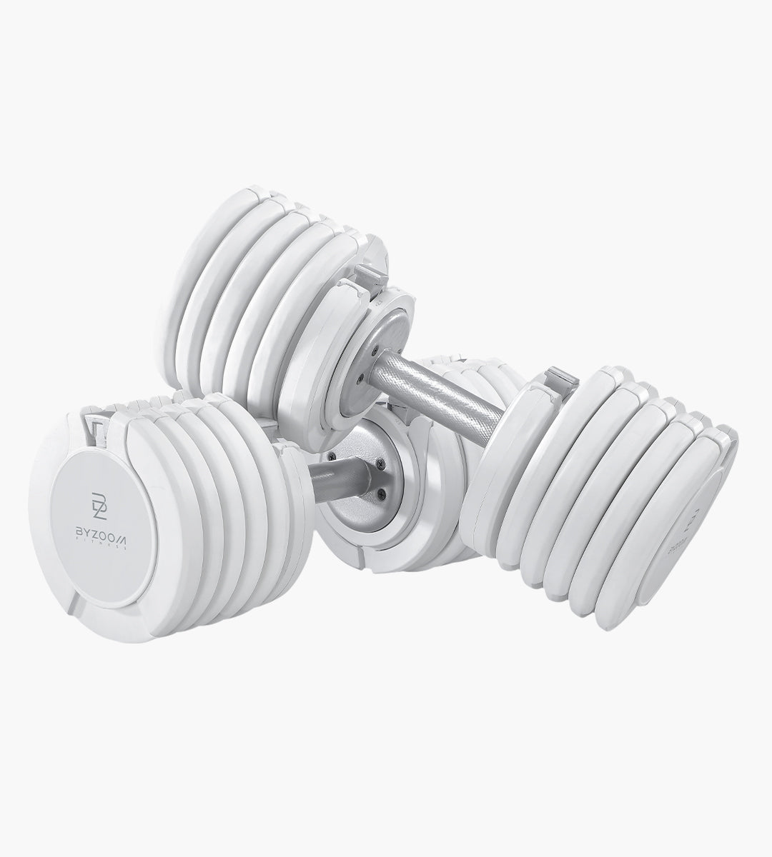 Pure Series 55LB Adjustable Dumbbell + Stand Bundle Set, White