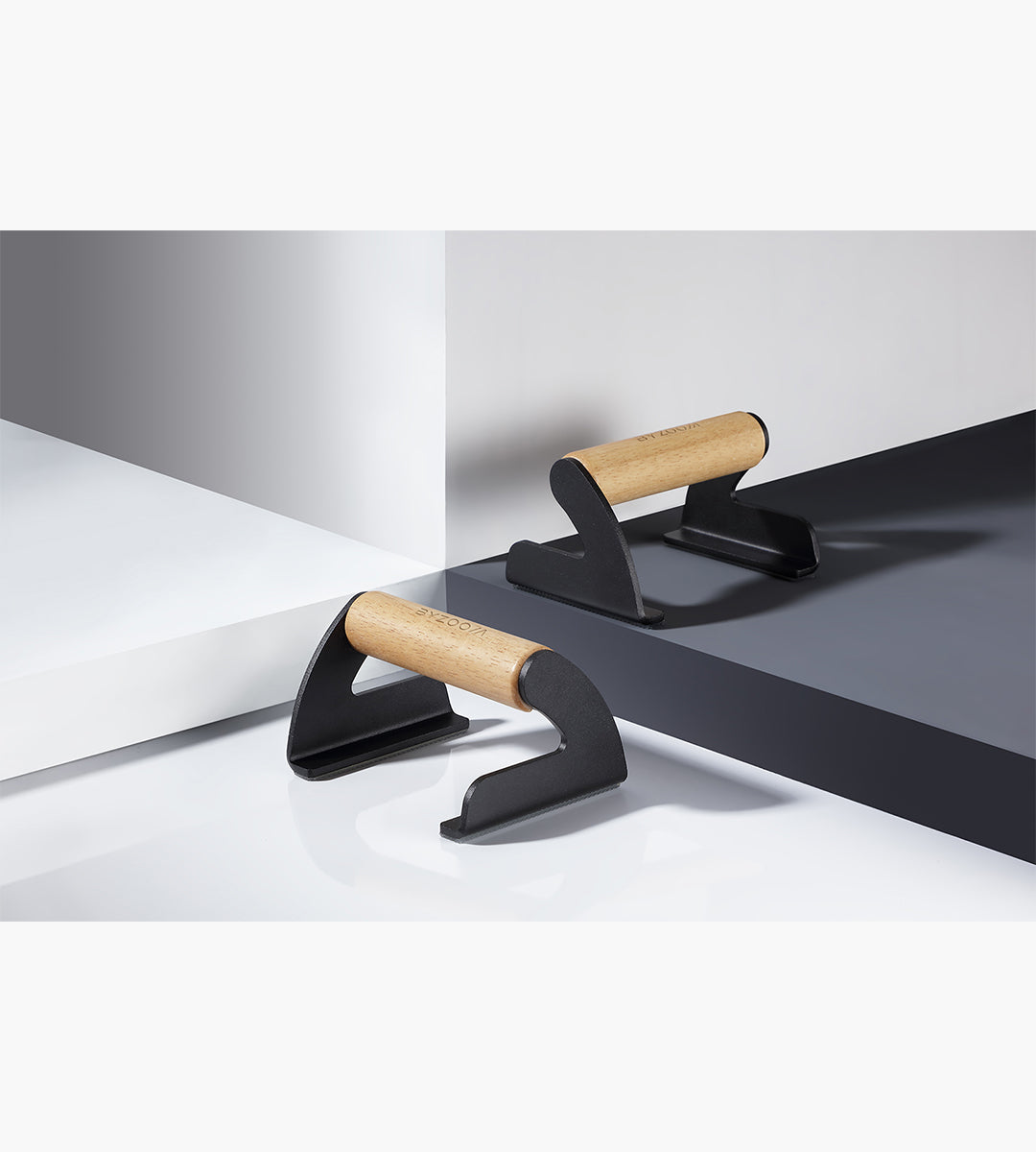 Wooden Push Up Handle Plus Black 