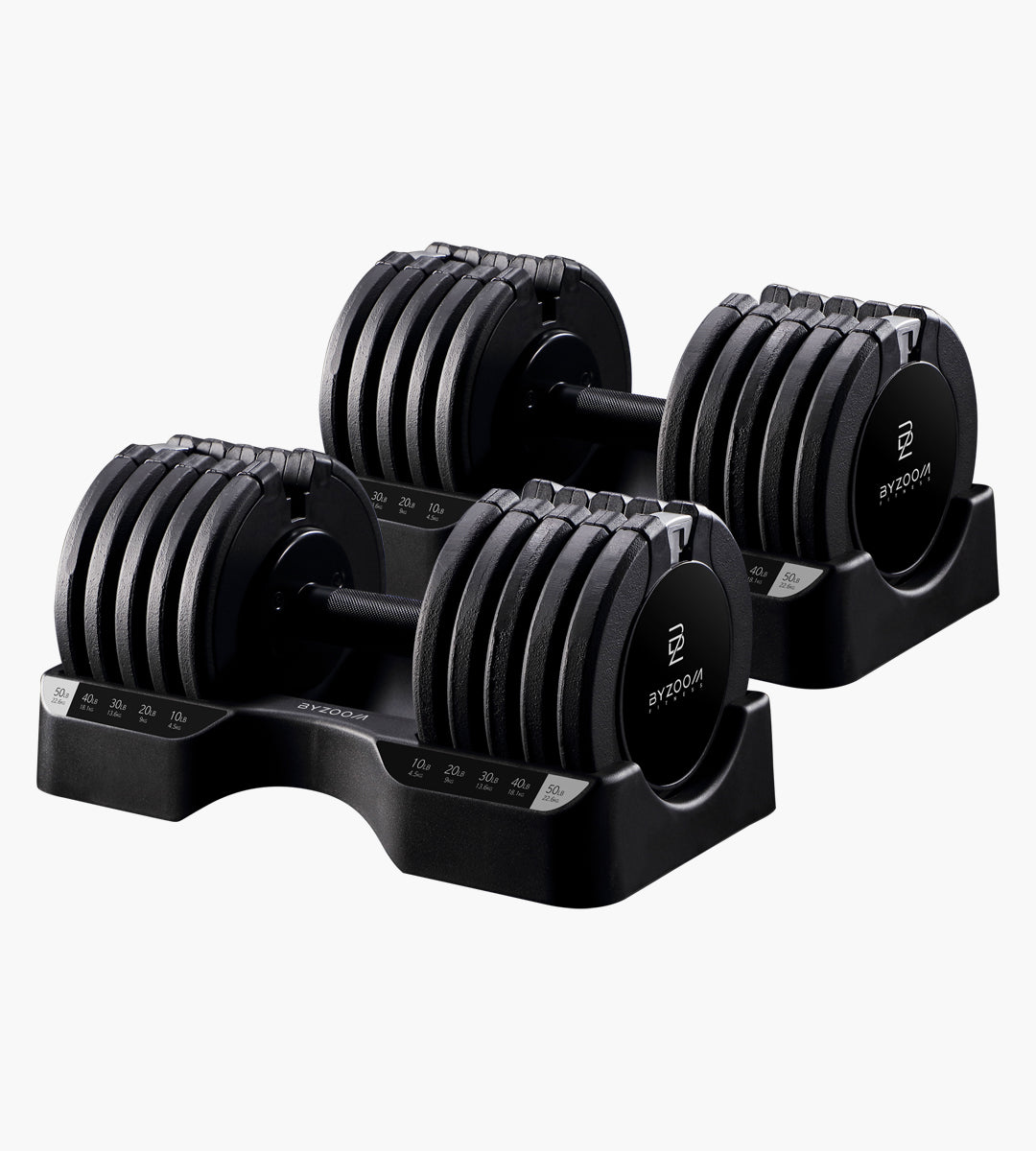 Byzoom Fitness Pure Series Black Adjustable Weight Lifting