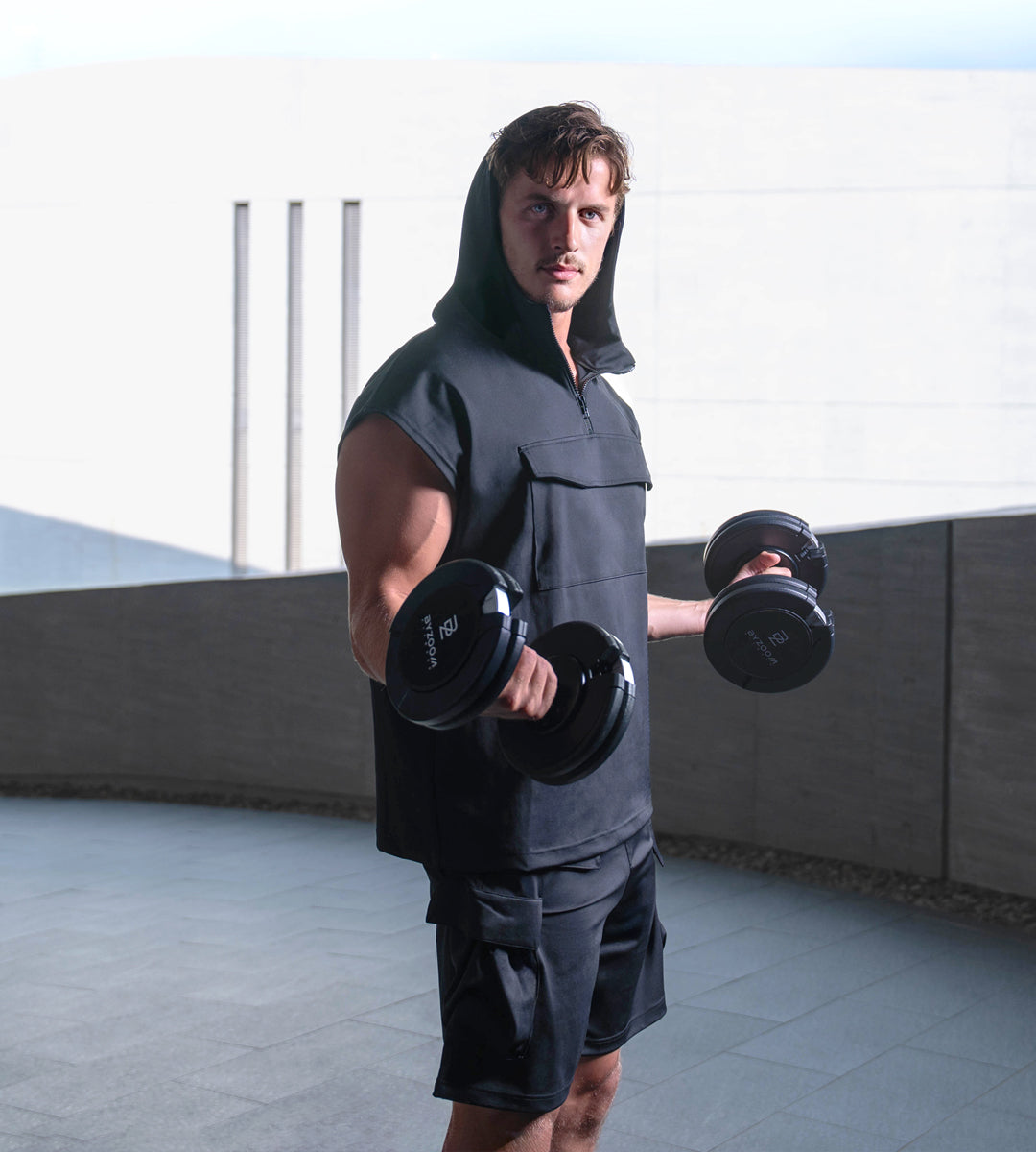 Pure Series 50LB Adjustable Dumbbell Single Unit, Black