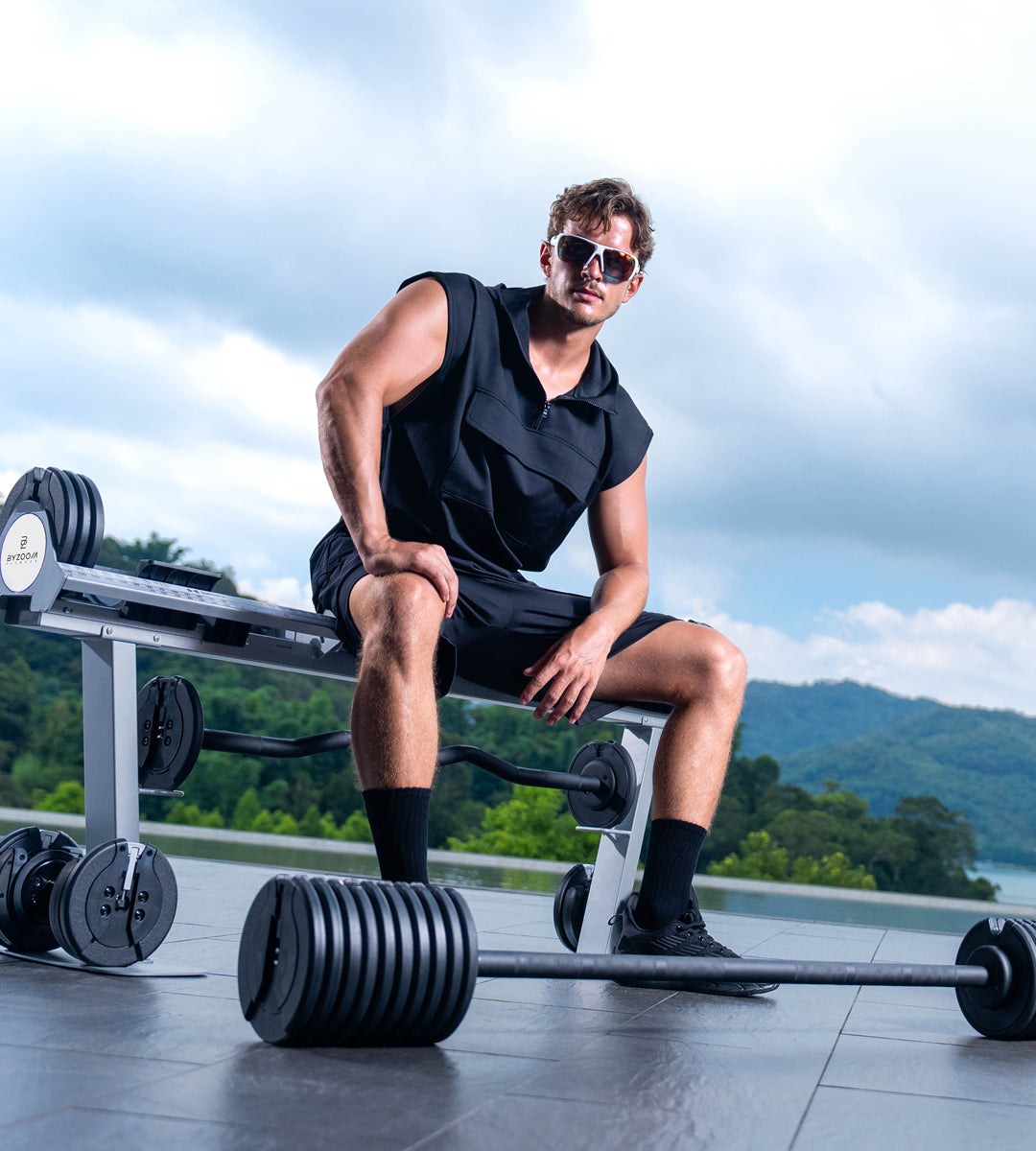 Pure Series 50LB Adjustable Dumbbell Single Unit, Black