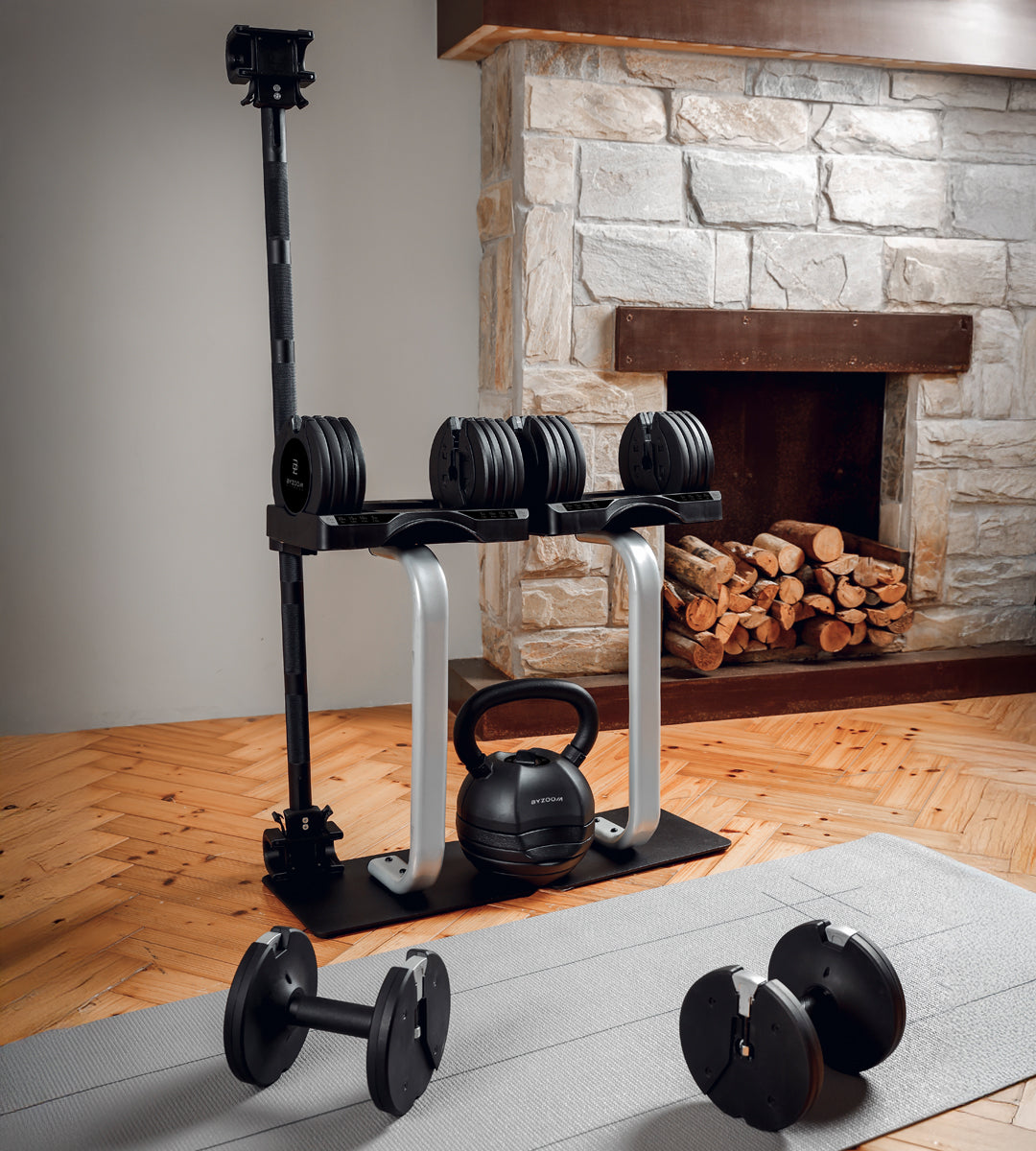 Pure Series 25LB Adjustable Dumbbell + Stand Bundle Set, Black