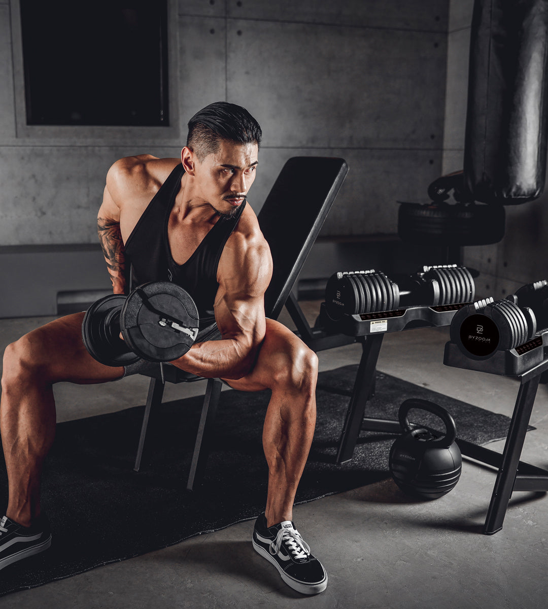 Pure Series 5 Inclines Foldable Bench, Black