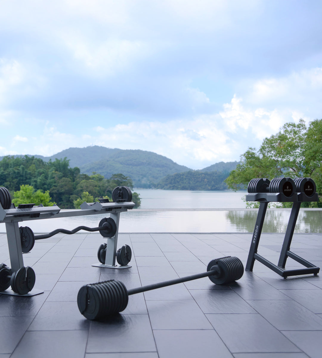 Pure Series 50LB Adjustable Dumbbell + Stand Bundle Set, Black